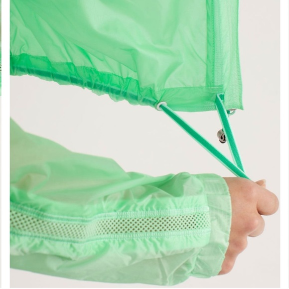 Lululemon Transparent Green Running Jacket with Hood Size 8 - Picture 12 of 15